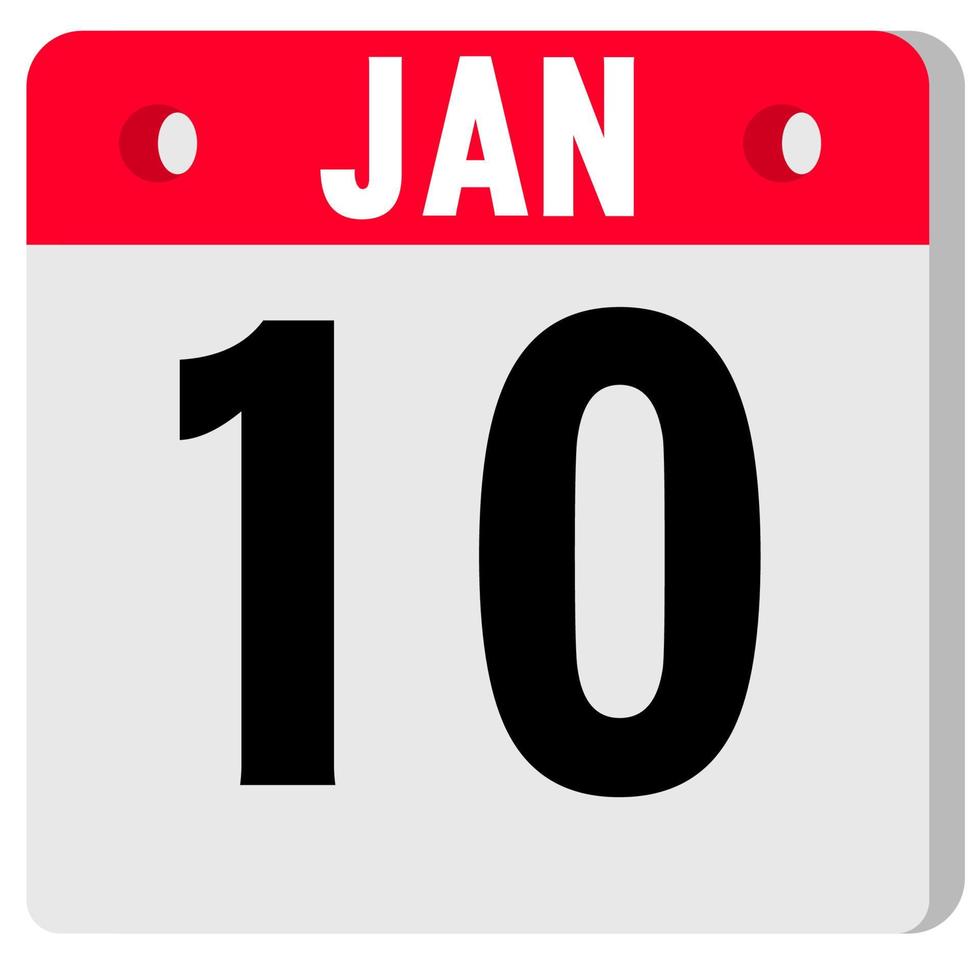 Calendar Icon. Calendar Icon with shadow. Flat style. Date, day and month vector