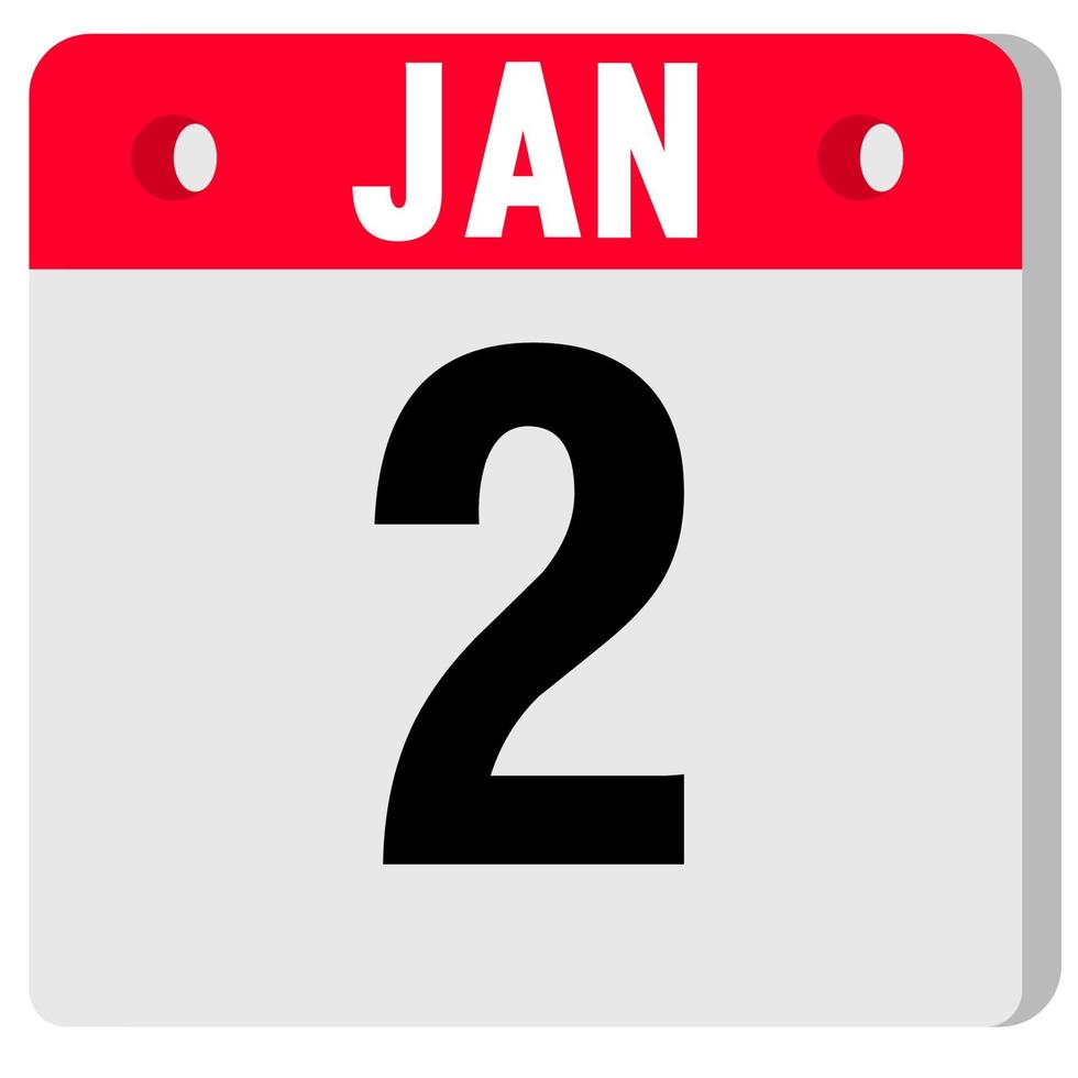 Calendar Icon. Calendar Icon with shadow. Flat style. Date, day and month vector