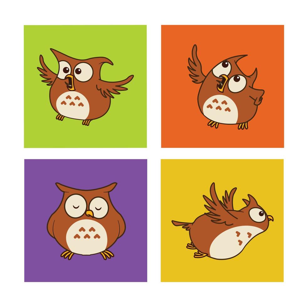 Four owl pack vector