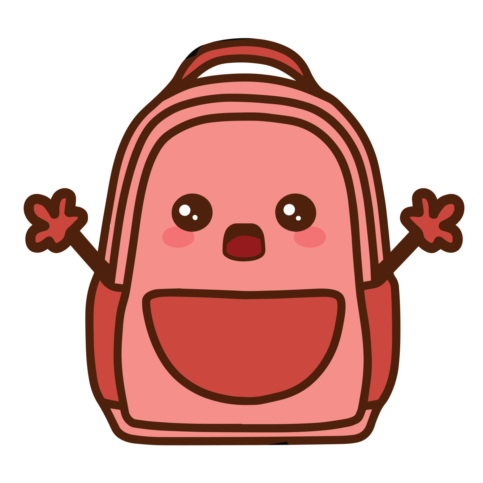 cute bag character 22534581 Vector Art at Vecteezy