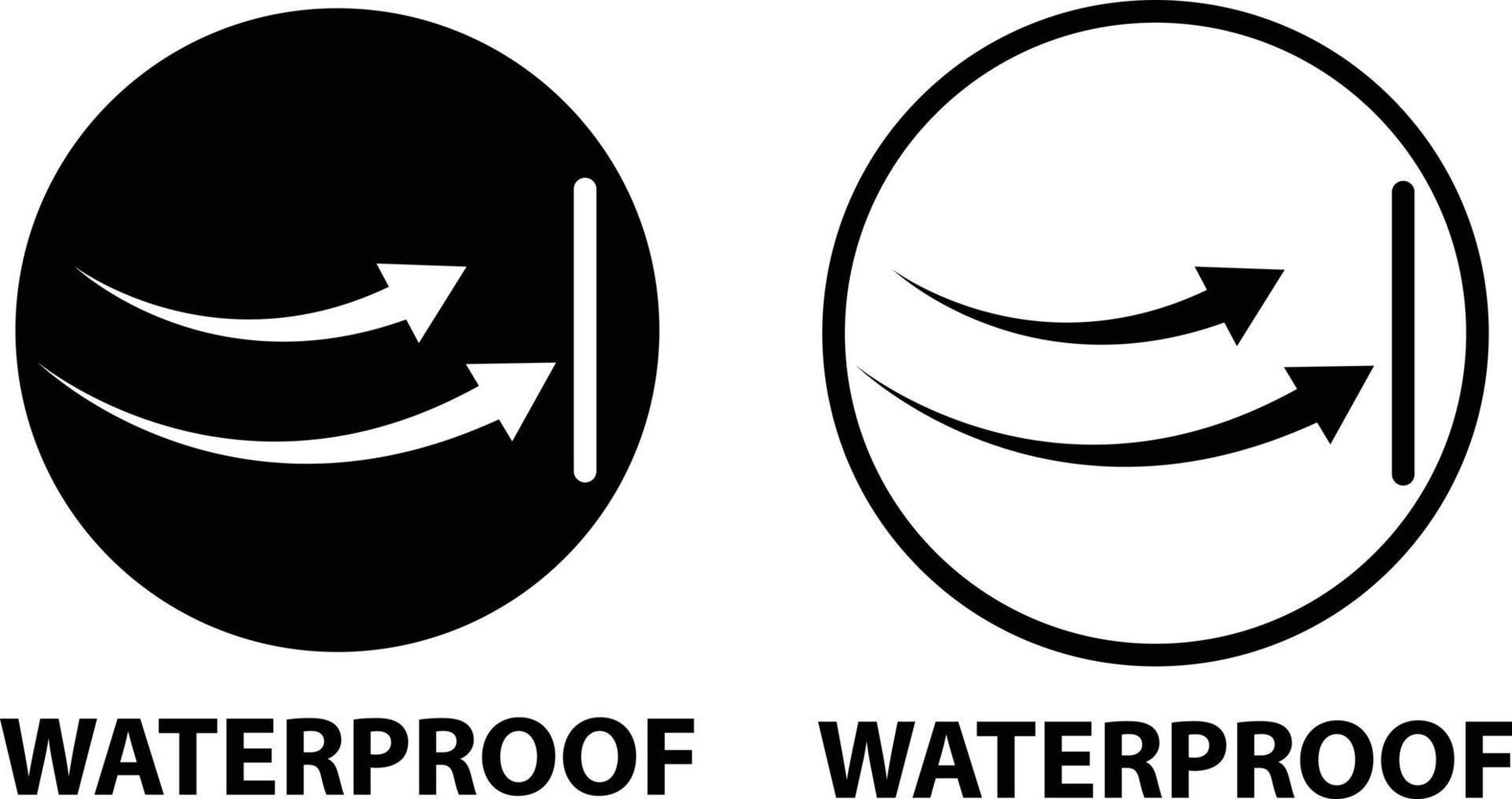 windproof icon on white background. Waterproof Windproof sign. windproof black outline badge symbol. flat style. vector