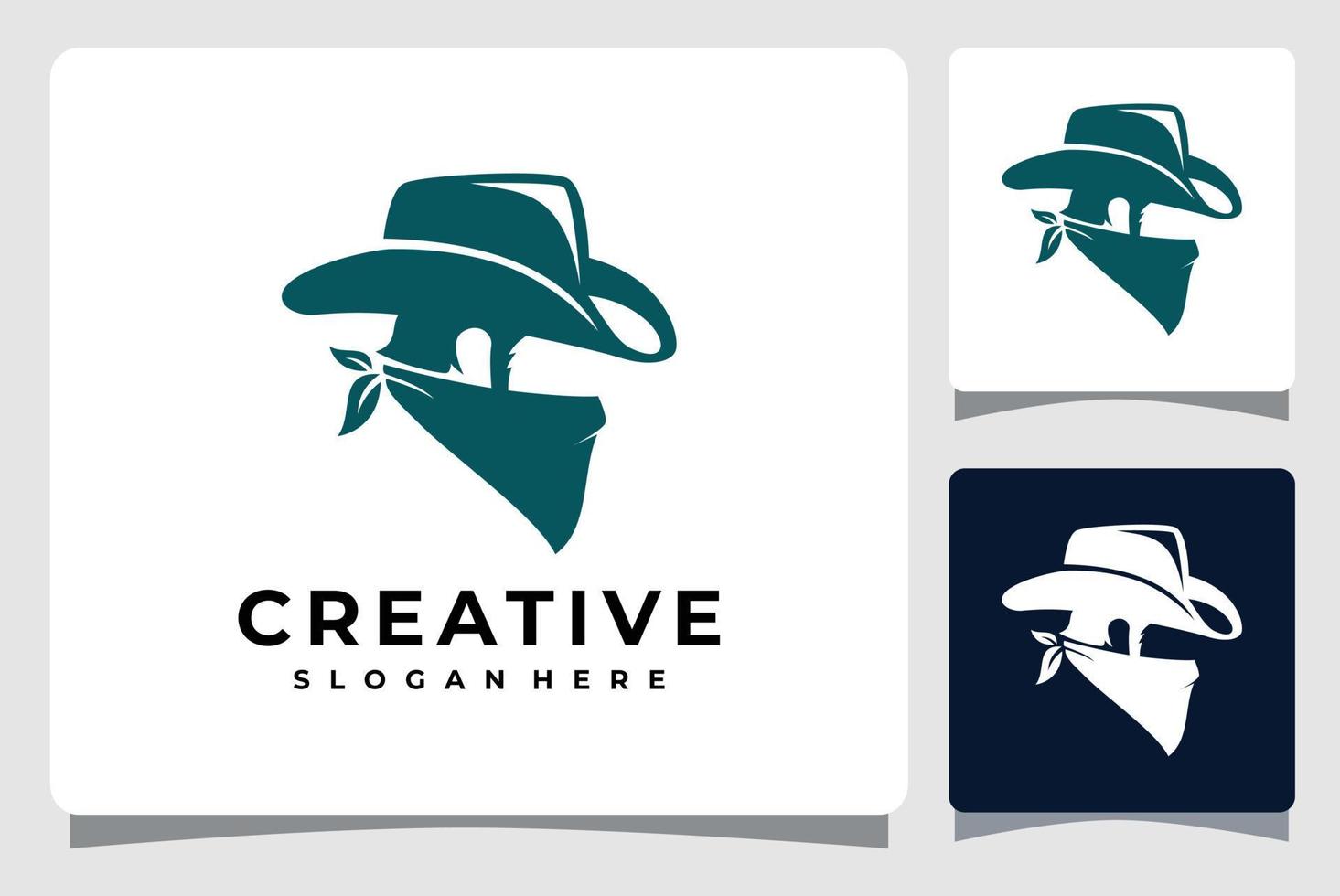 Thief Cowboy Mascot Logo Template Design Inspiration vector