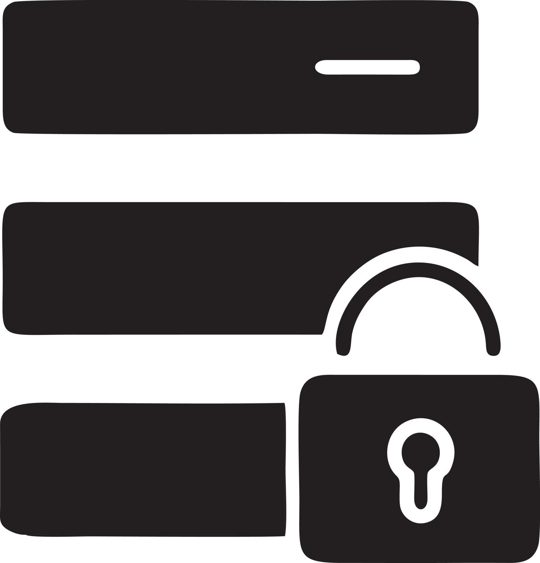 Lock security icon symbol vector image. Illustration of the key secure