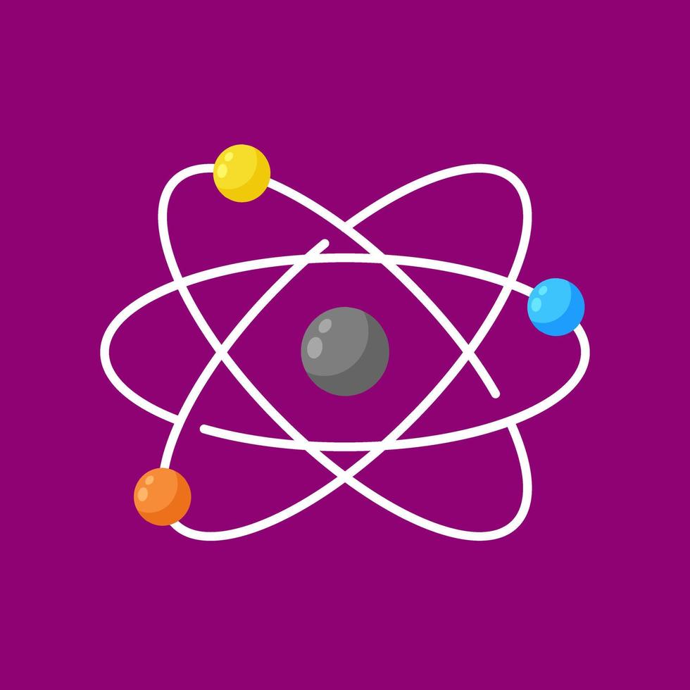 Chemical Reaction Symbol. Chemistry Laboratory Logo and Icon vector