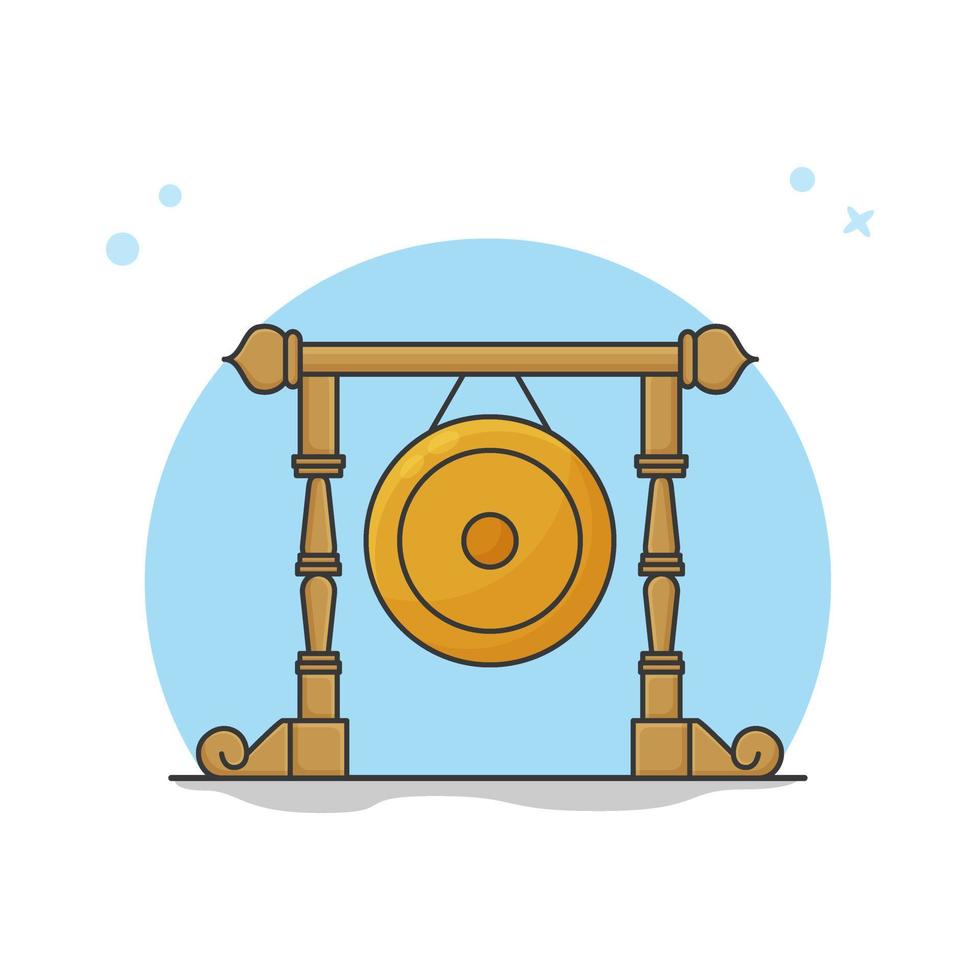 gong gamelan vector. Indonesia tradicional música instrumento vector