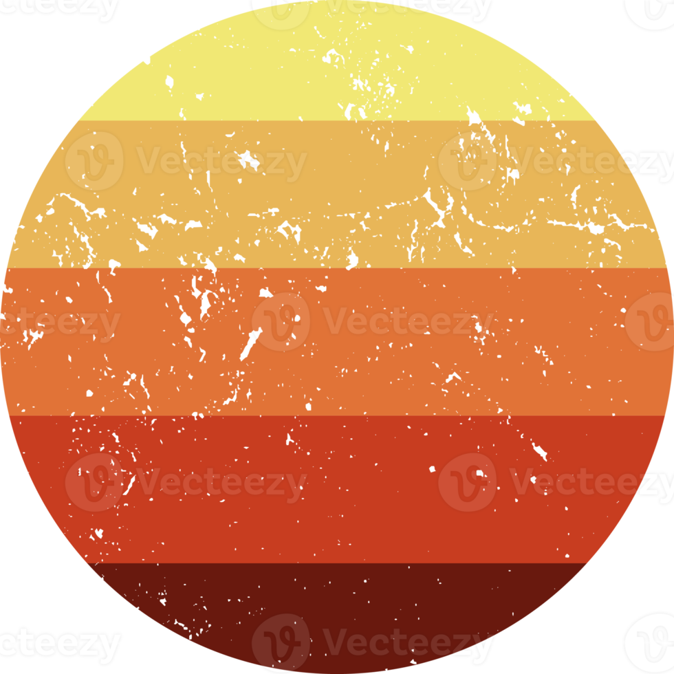 Retro Sunset vintage Colorful png