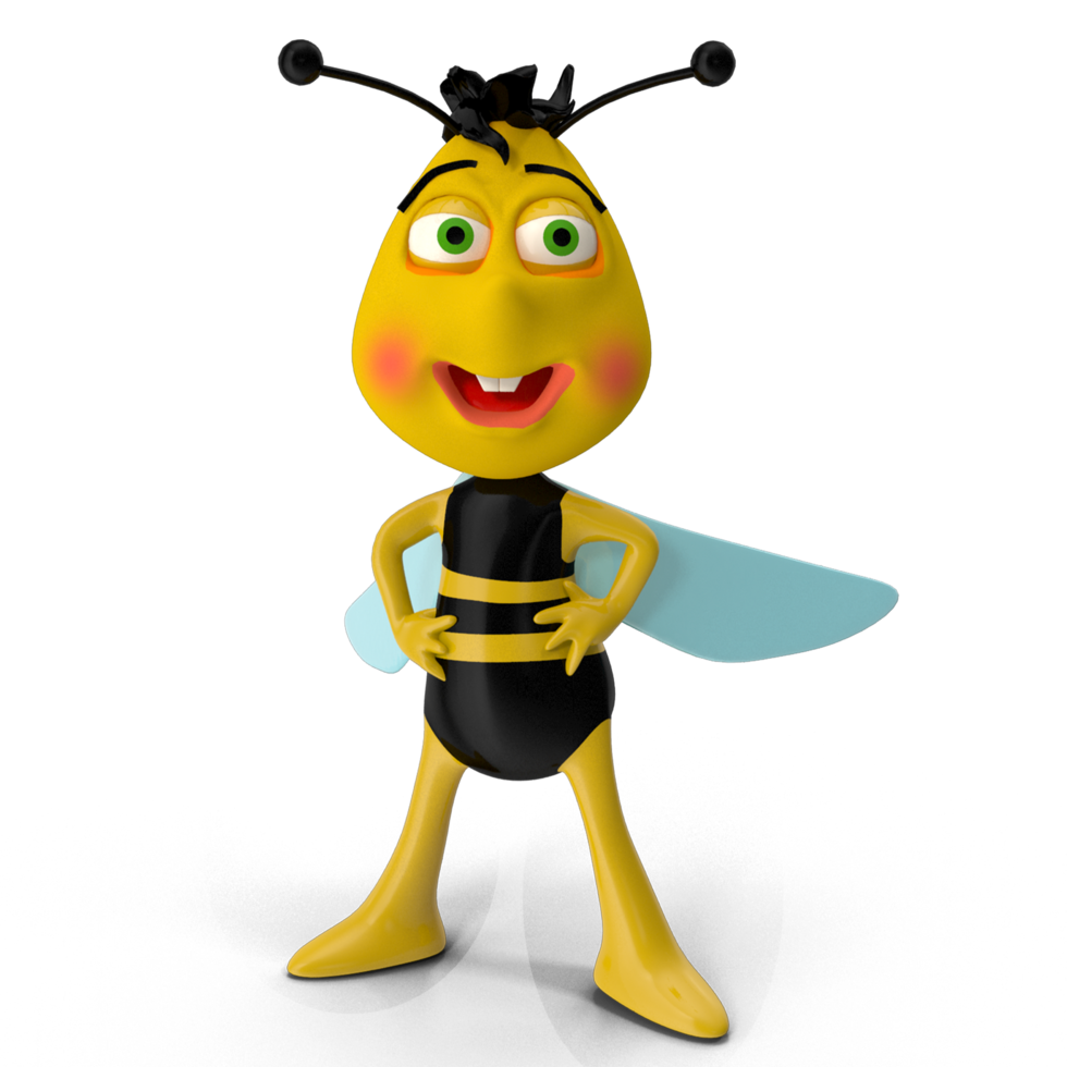 Cute funny Bee character png