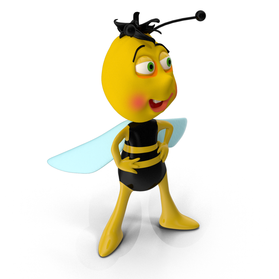 Cute funny Bee character png