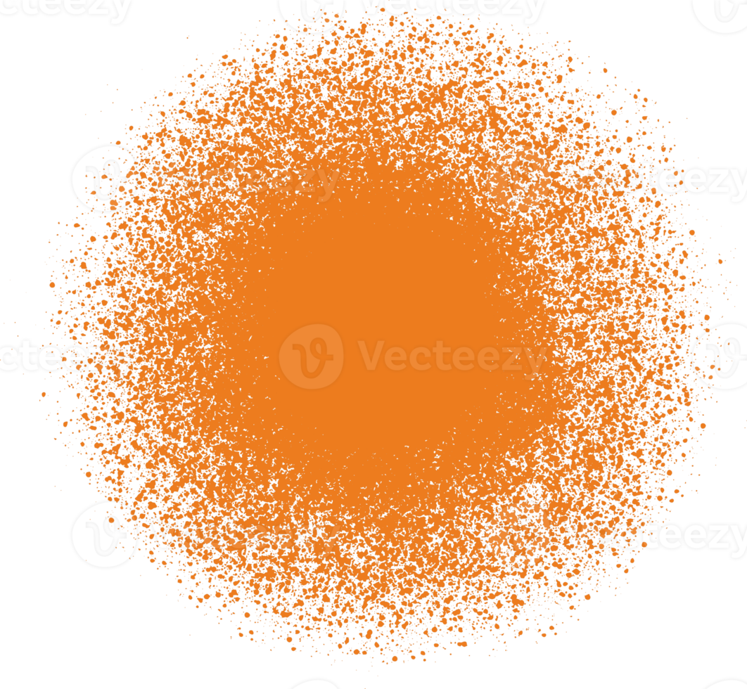 A round paint splatter of very fine particles with a solid filling inside. png