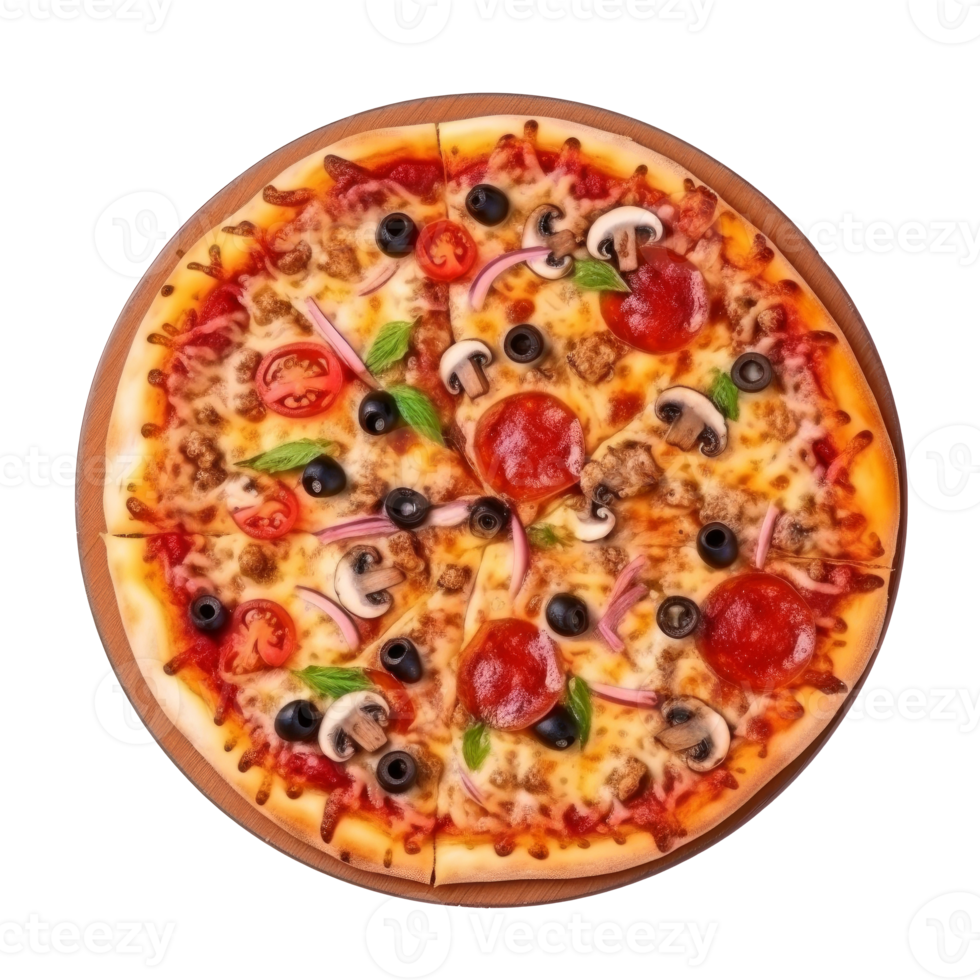 Hot pizza isolated. png