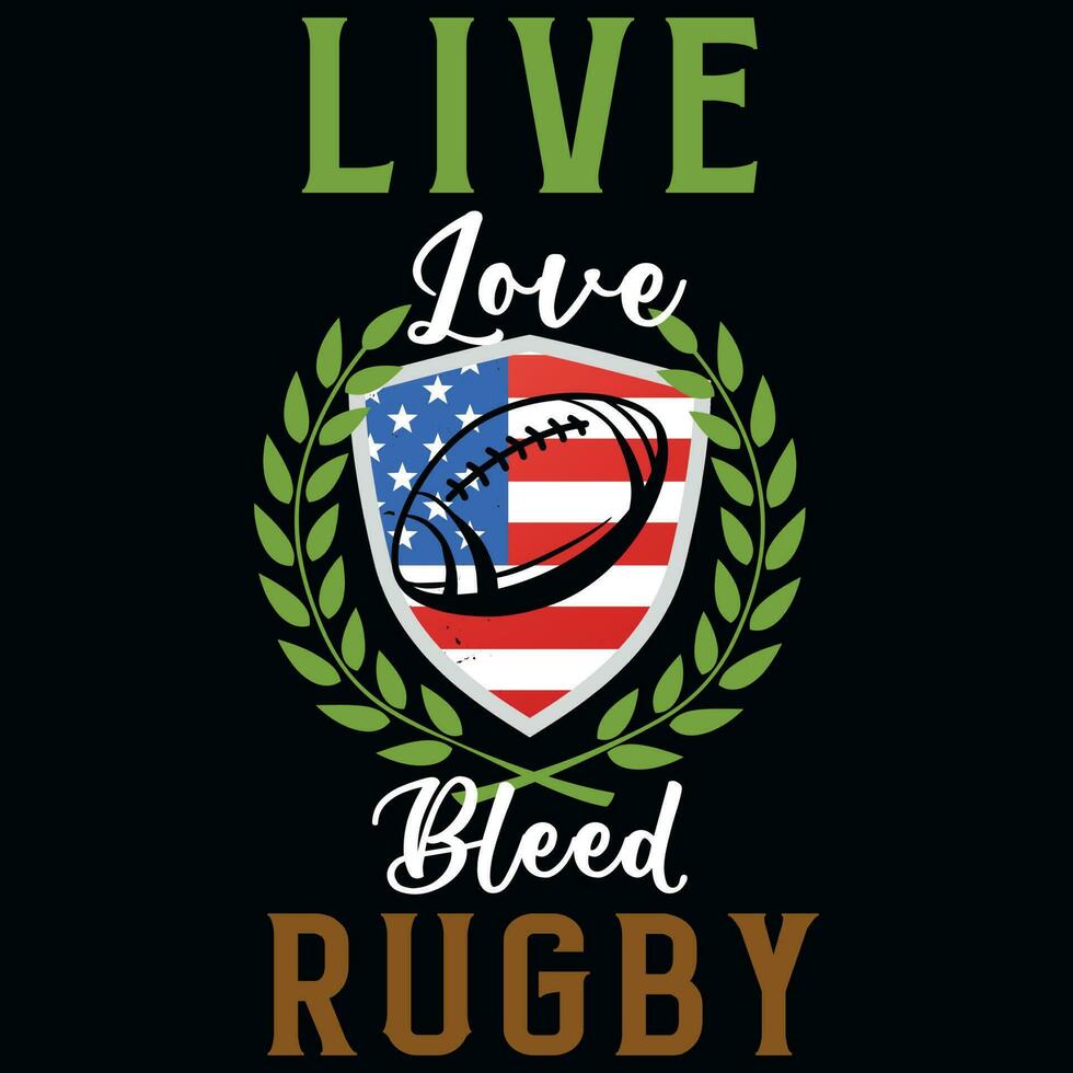 Rugby tshirt design vector