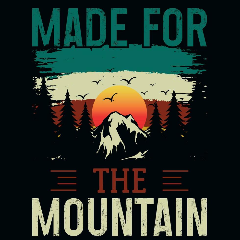 Mountain adventure graphics tshirt design vector