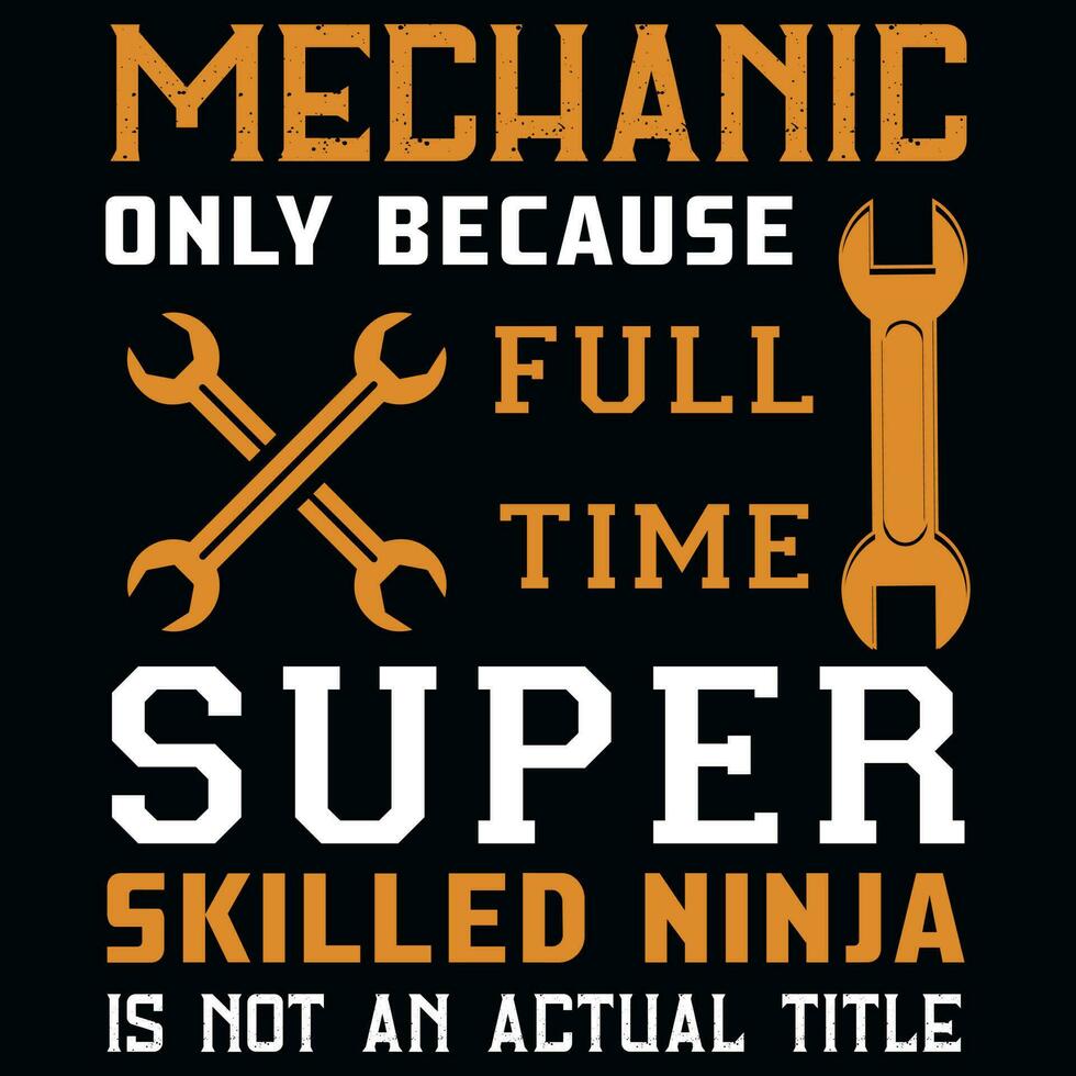 Mechanic tshirt design vector
