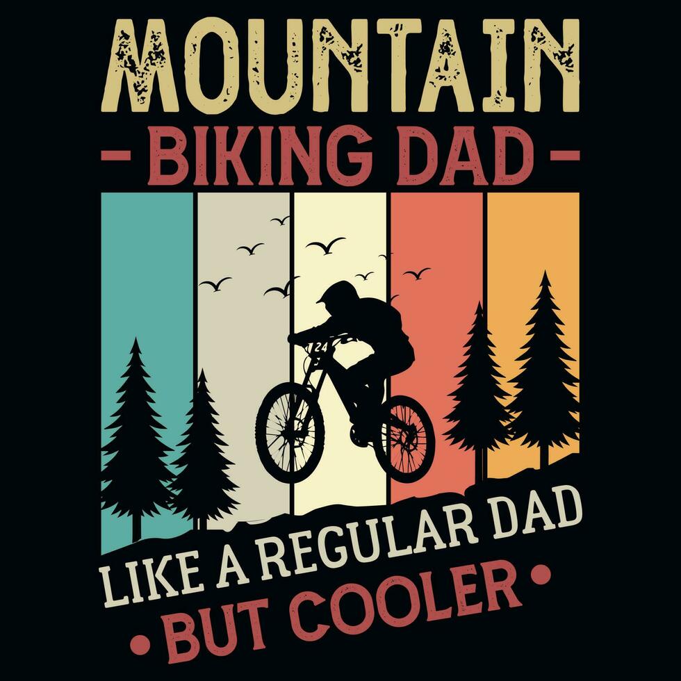 Mountain biking graphics tshirt design vector