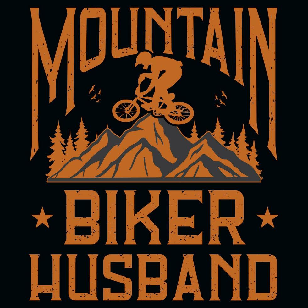 Mountain biking graphics tshirt design vector