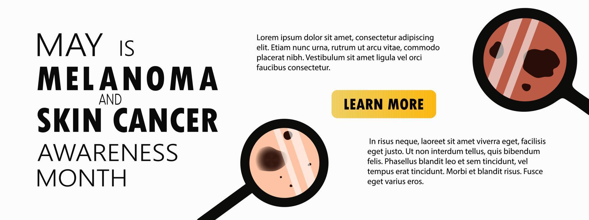 Melanoma and skin cancer awareness month vector illustration