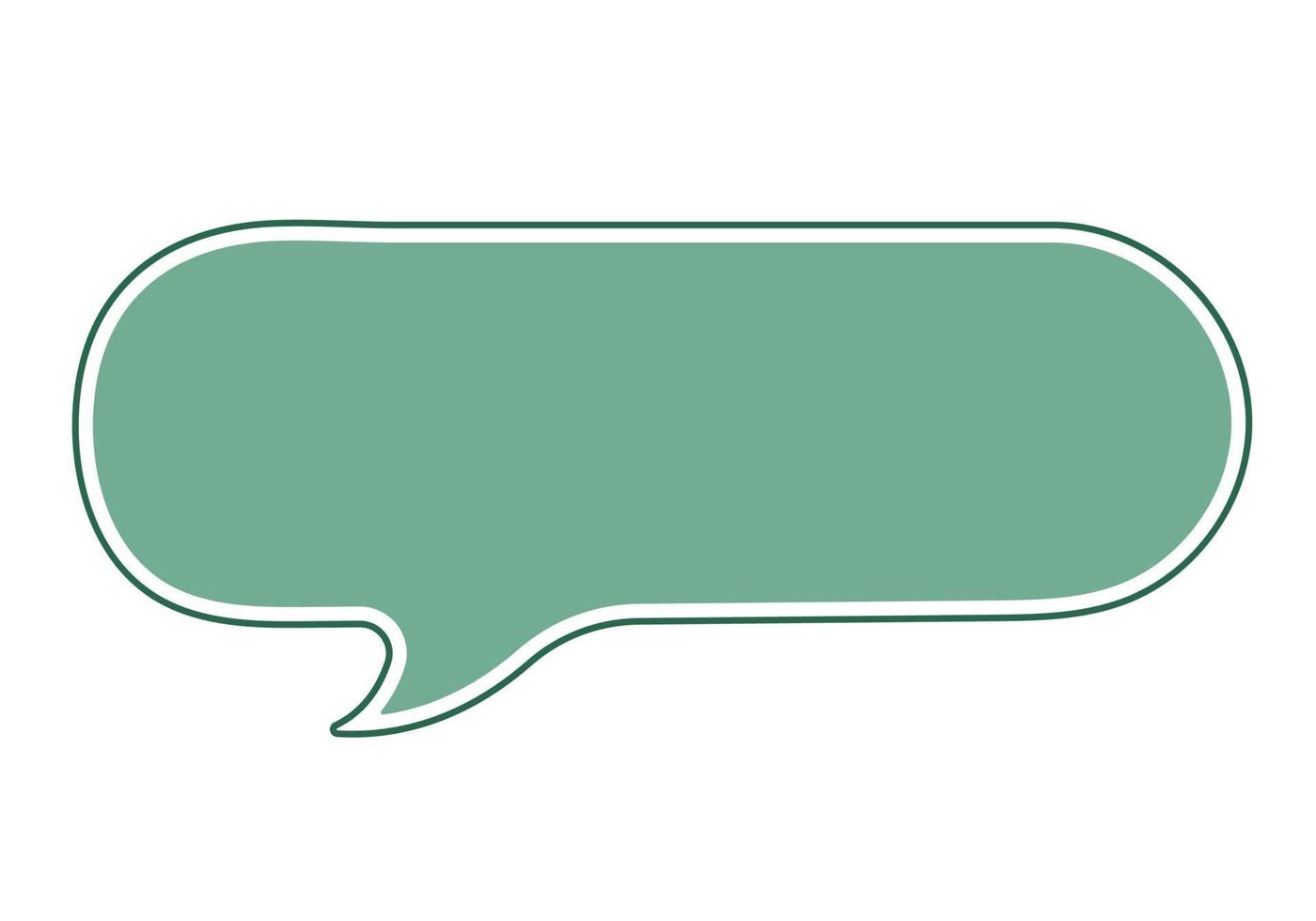 Green Sage Speech Bubble Talk for Text Box Isolated on White Background vector