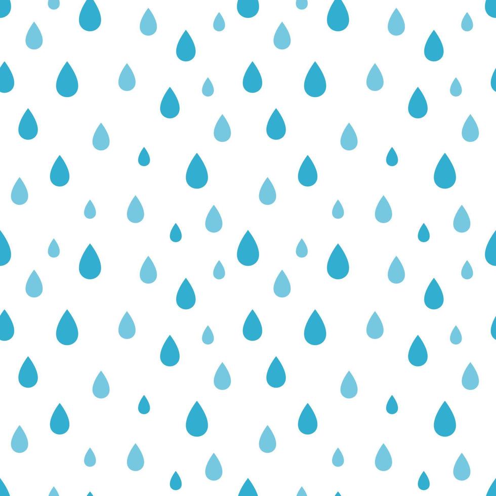 rainy seamless pattern isolated on white background vector