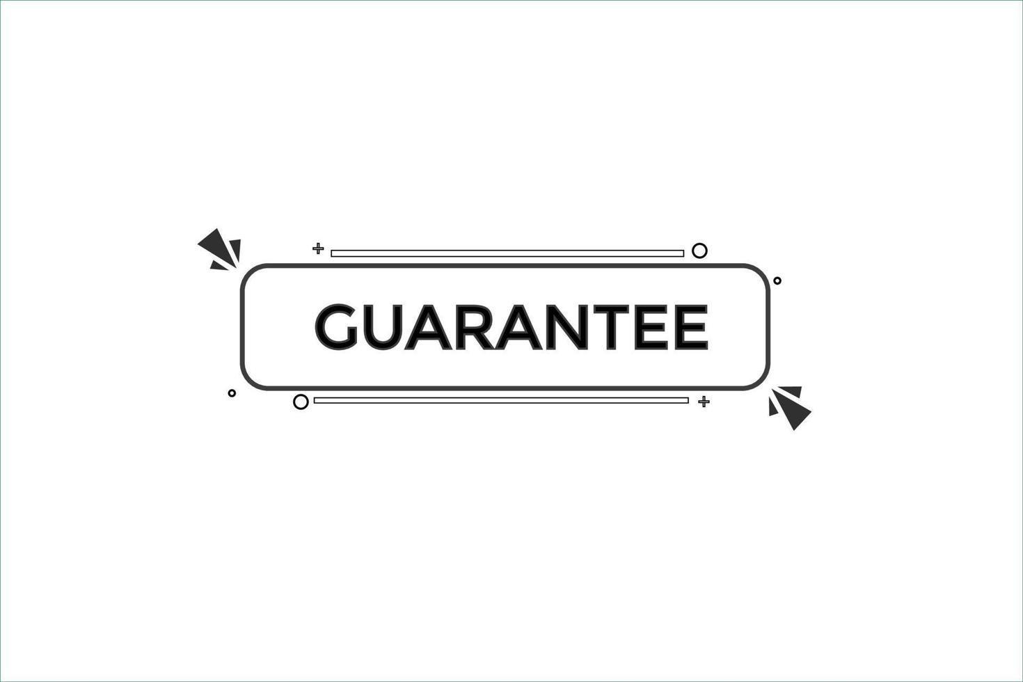 guarantee vectors.sign label bubble speech guarantee vector