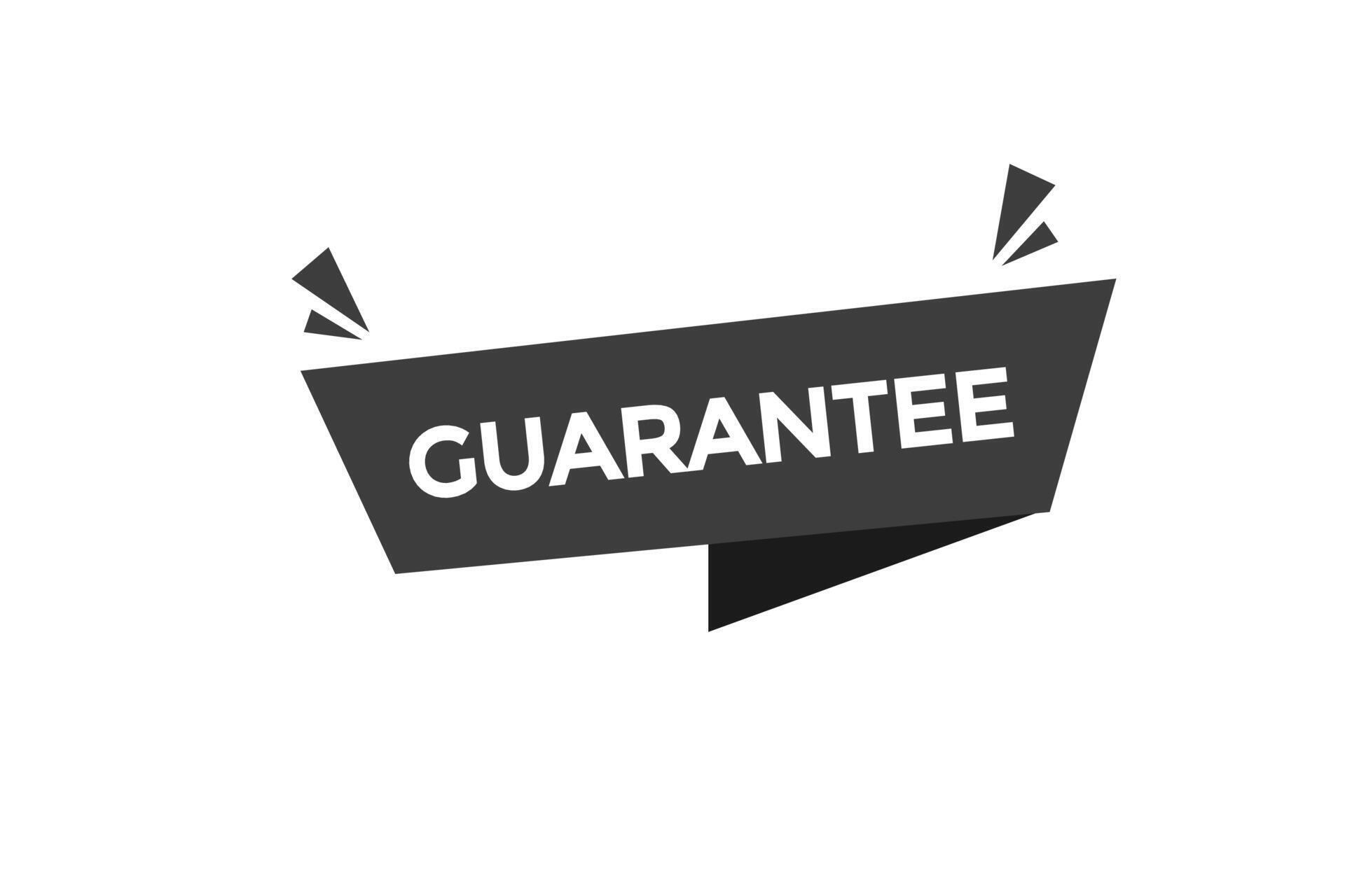 guarantee vectors.sign label bubble speech guarantee 22537262 Vector Art at Vecteezy
