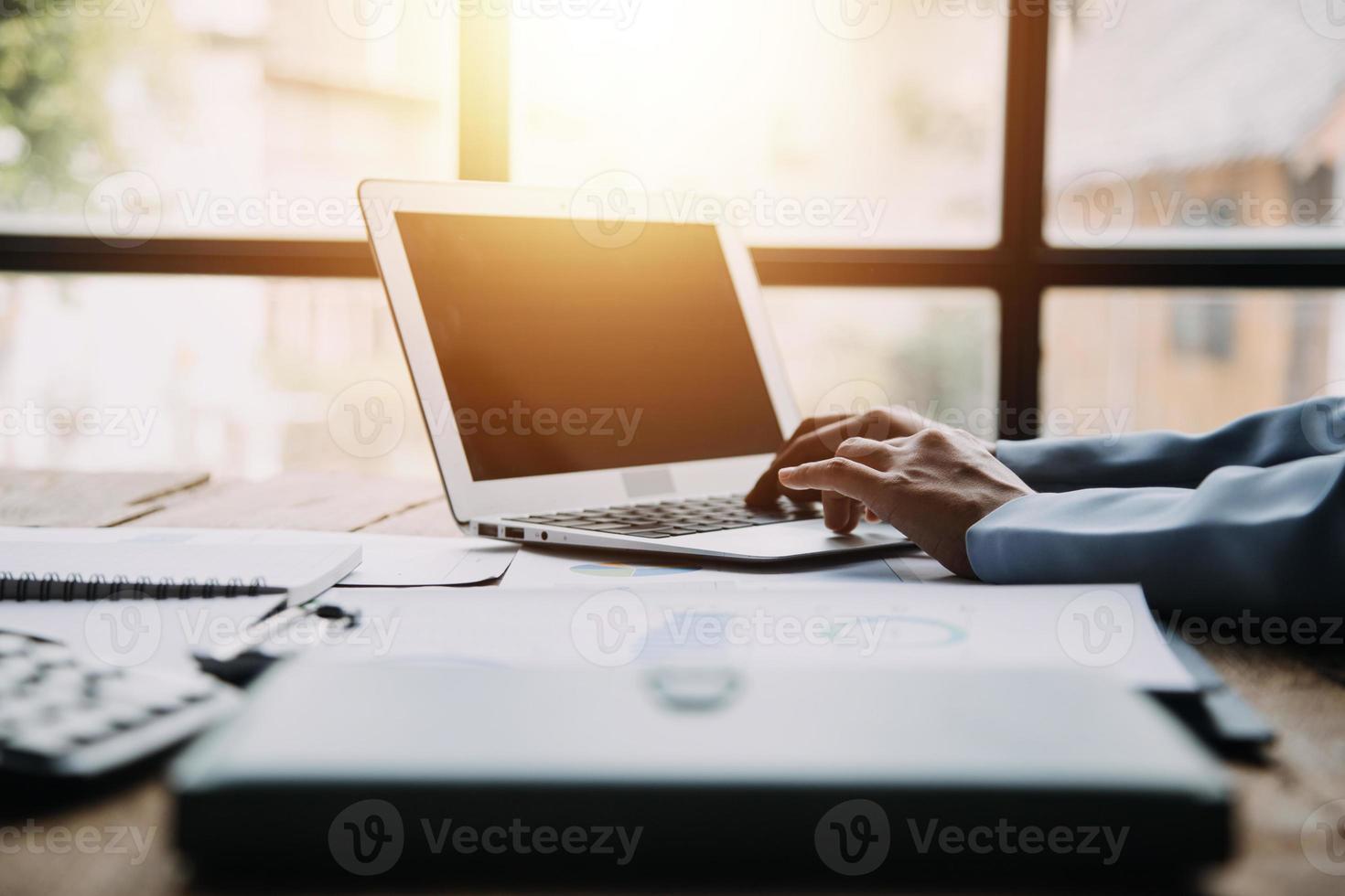 Business Documents, Auditor businesswoman checking searching document legal prepare paperwork or report for analysis TAX time,accountant Documents data contract partner deal in workplace office photo
