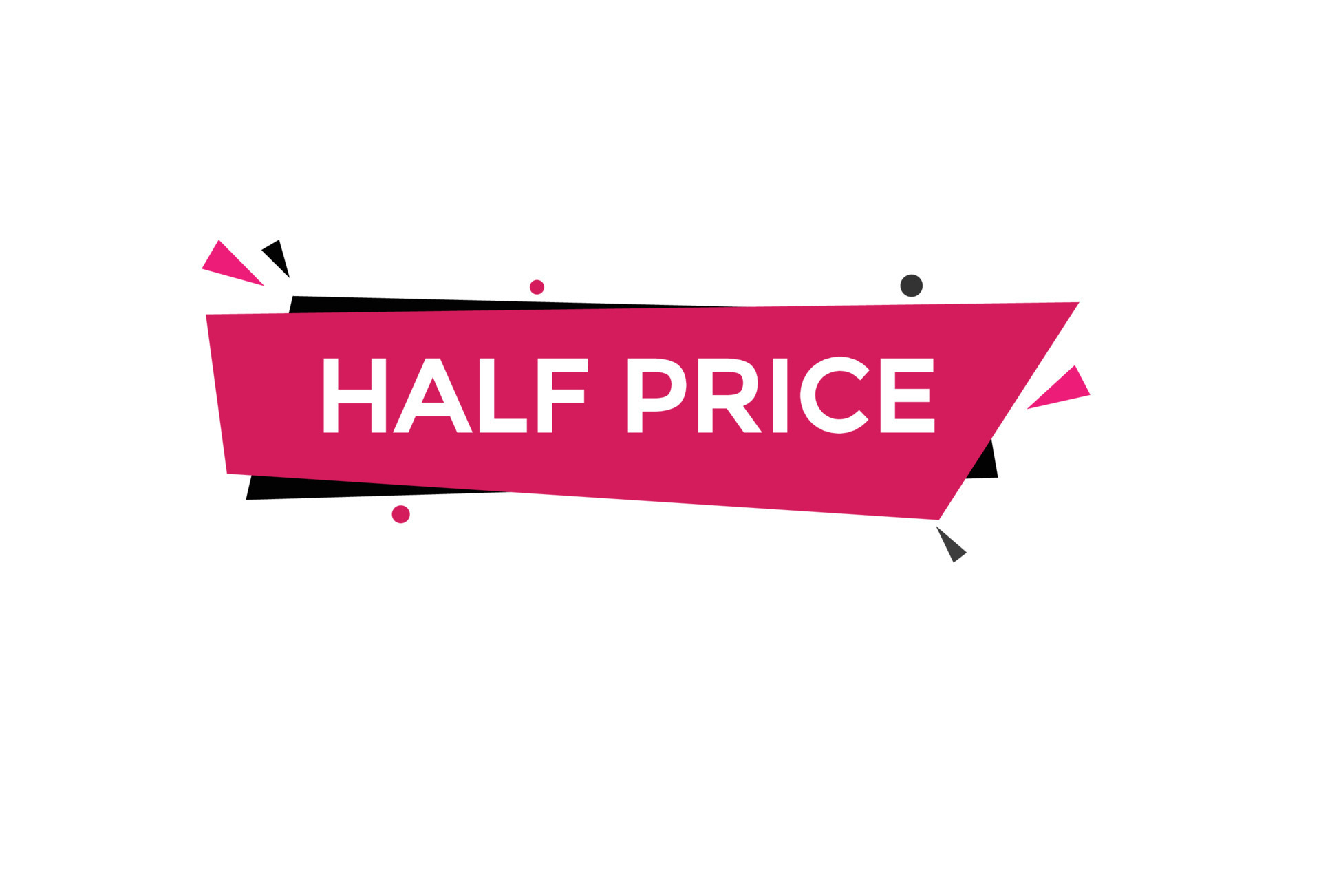 half price vectors.sign label bubble speech half price 22537353 Vector