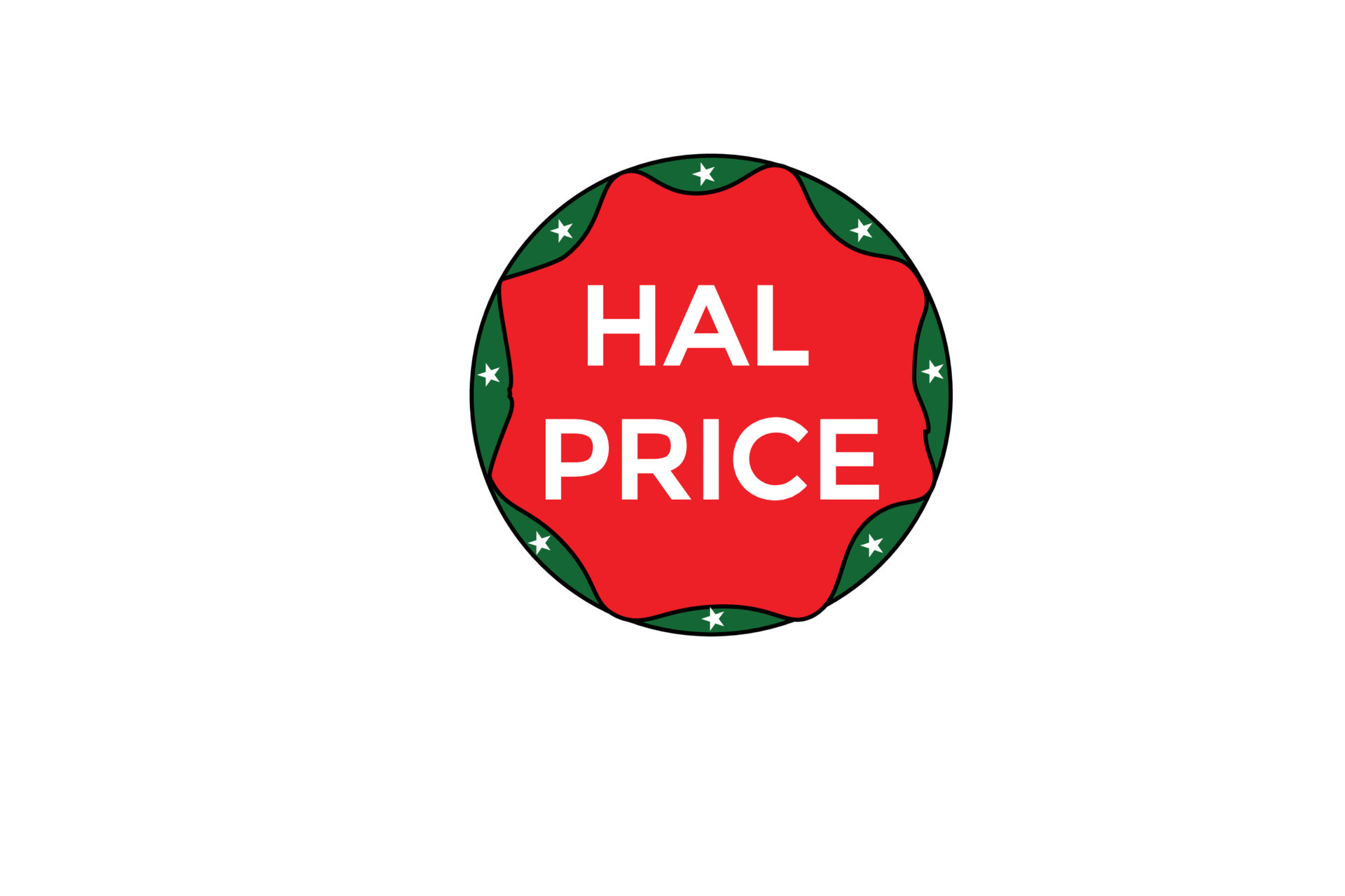 half price vectors.sign label bubble speech half price 22537356 Vector