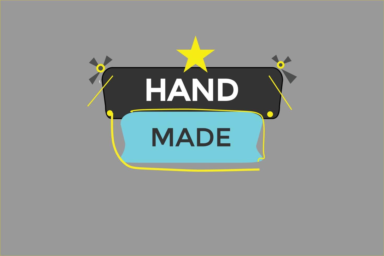 hand made vectors.sign label bubble speech hand made vector