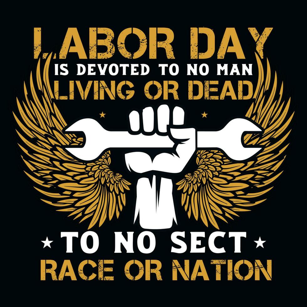 Labor day graphics tshirt design vector