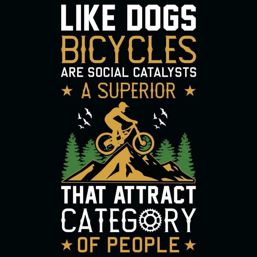 Mountain bike riding graphics tshirt design vector
