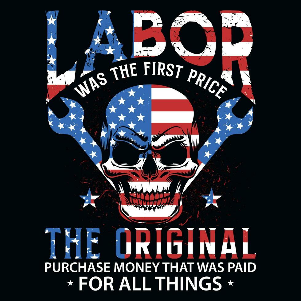 Labor day tshirt design vector