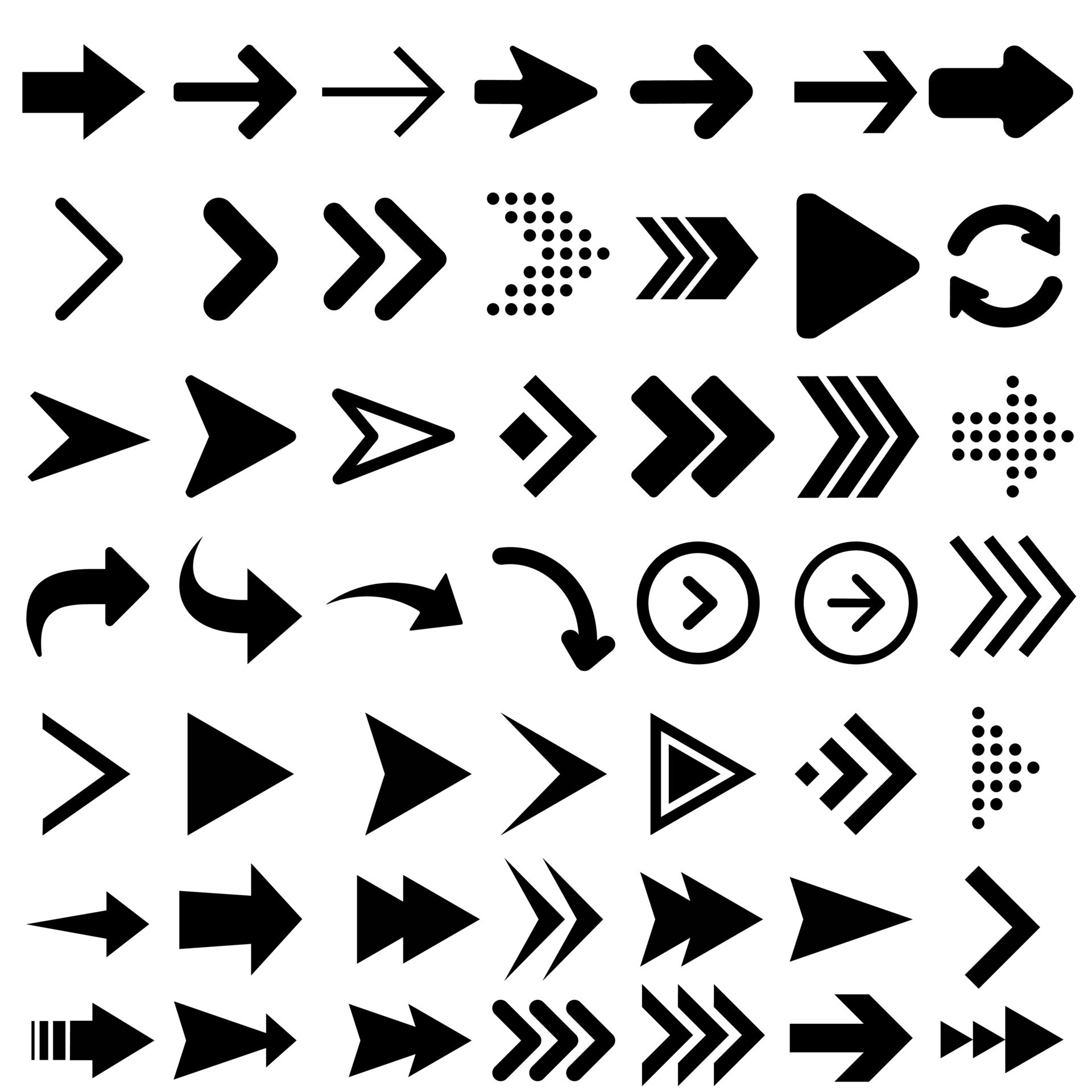 Arrows vector icon set, Arrow icon. Cursor illustration symbol