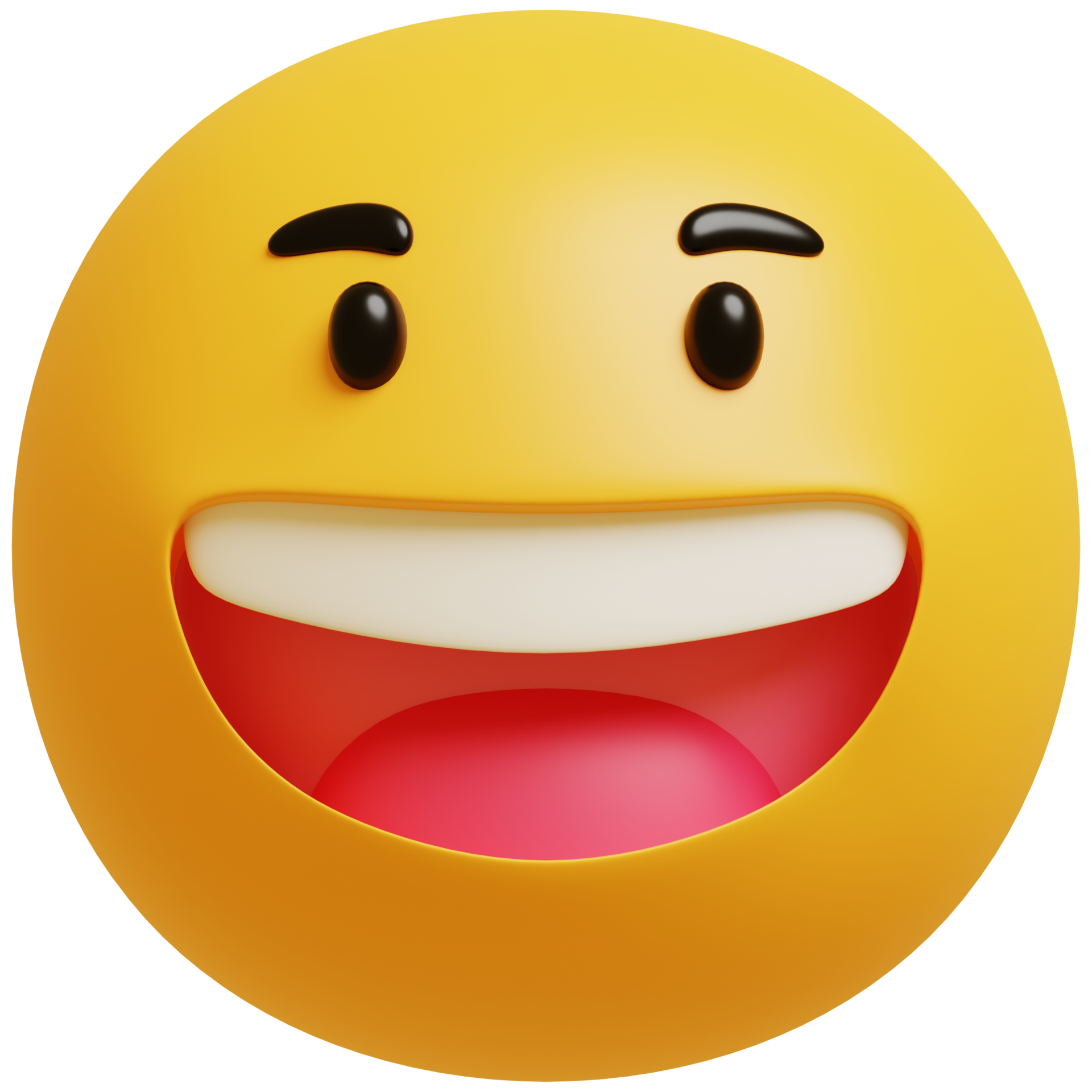 3D smile emoji.Happy, funny cute character.3D render illustration ...