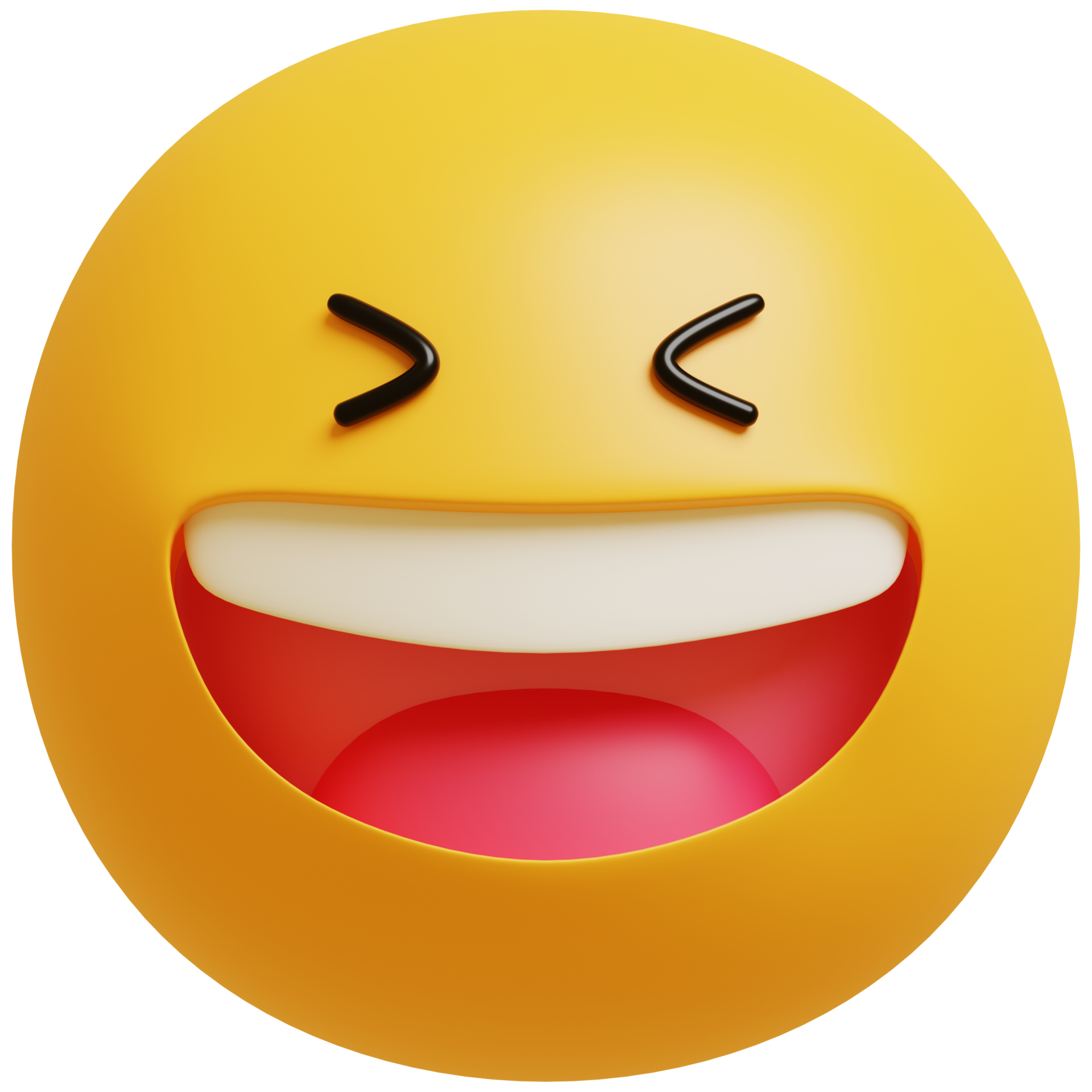 3D smile emoji.Happy, funny cute character.3D render illustration ...