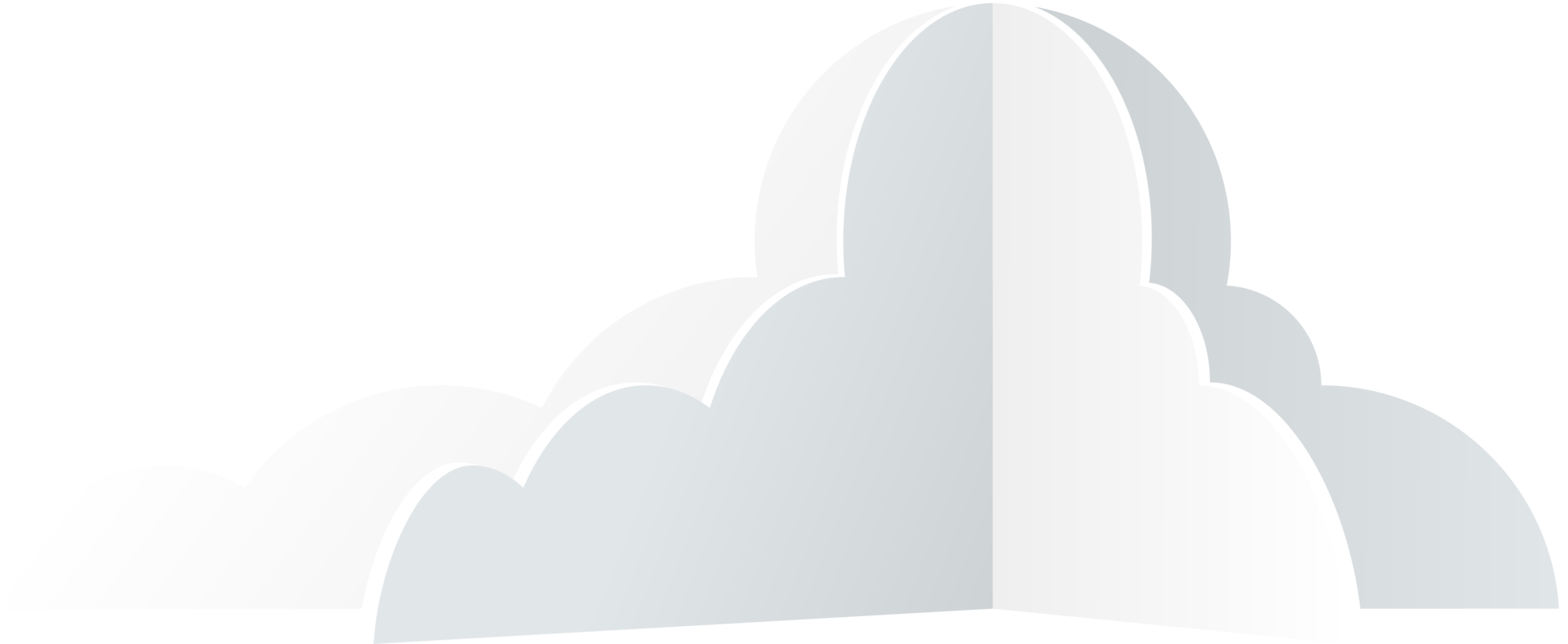 Cloud, paper art style. 3D illustration. png