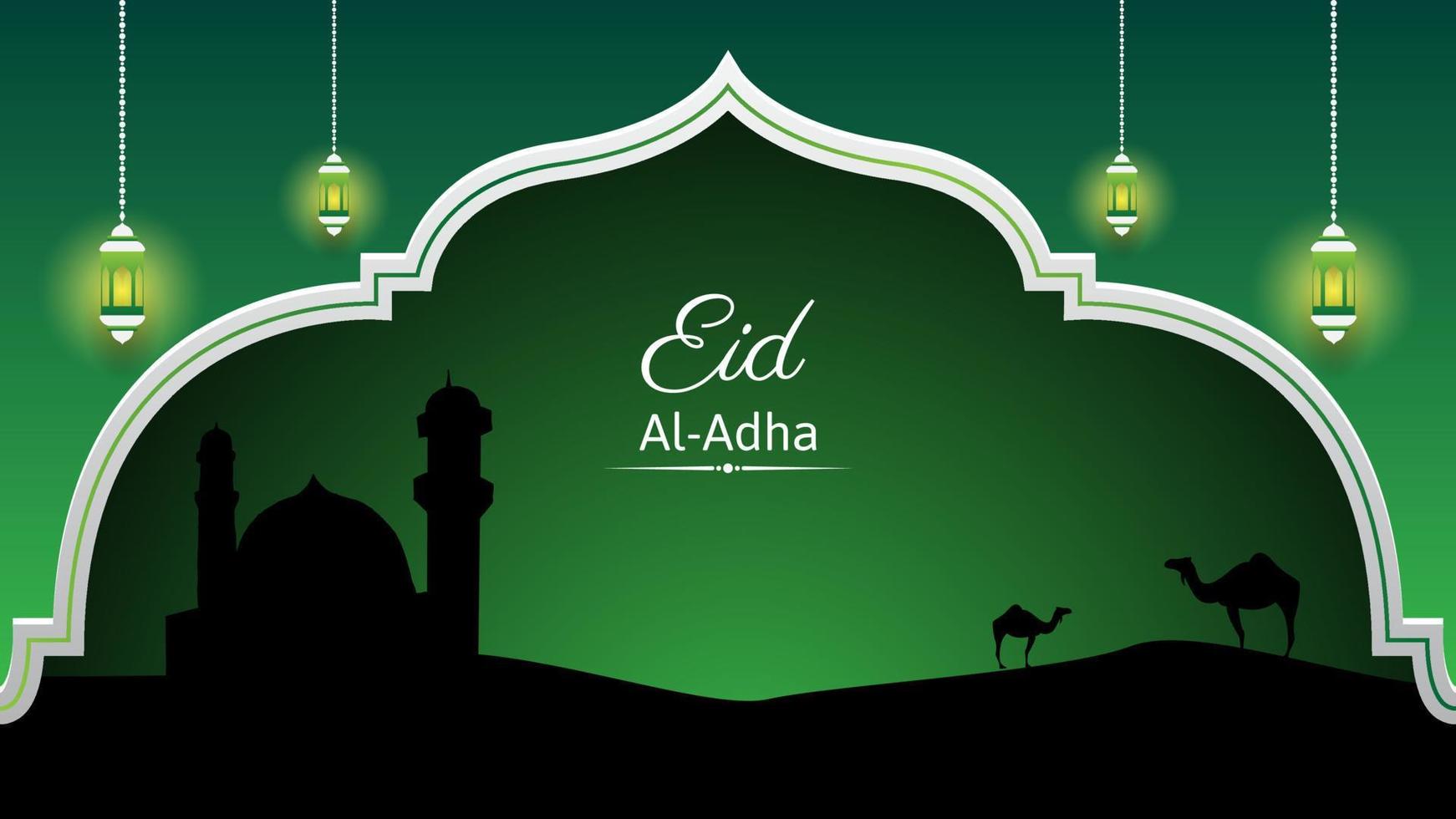 islamic background with lantern illustration for ramadan kareem, eid mubarak, eid al adha, eid al fitr, muharram, etc. vector