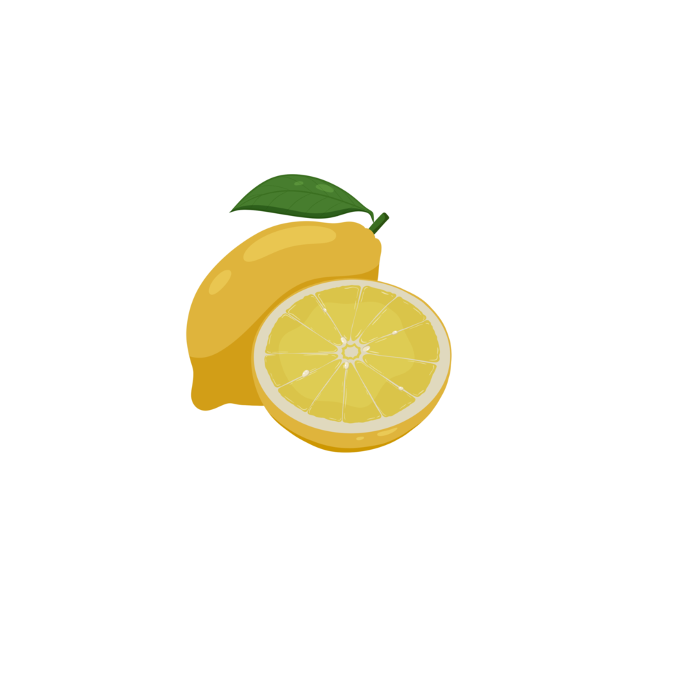 Fresh lemon fruits, png