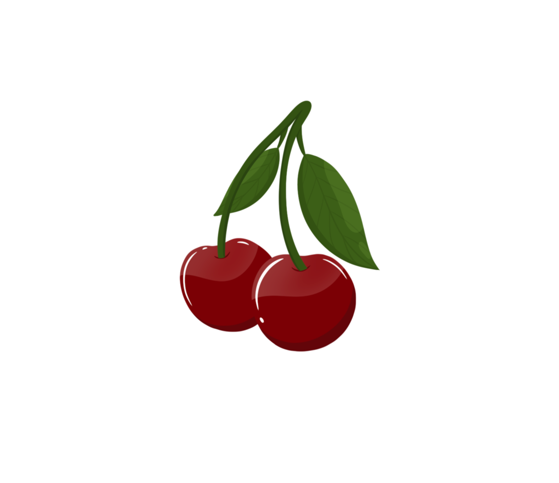 Red cherry on a transparent background png