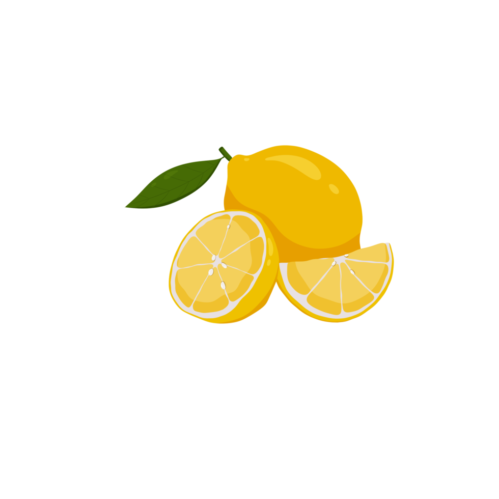 Fresco limón frutas y rebanada png