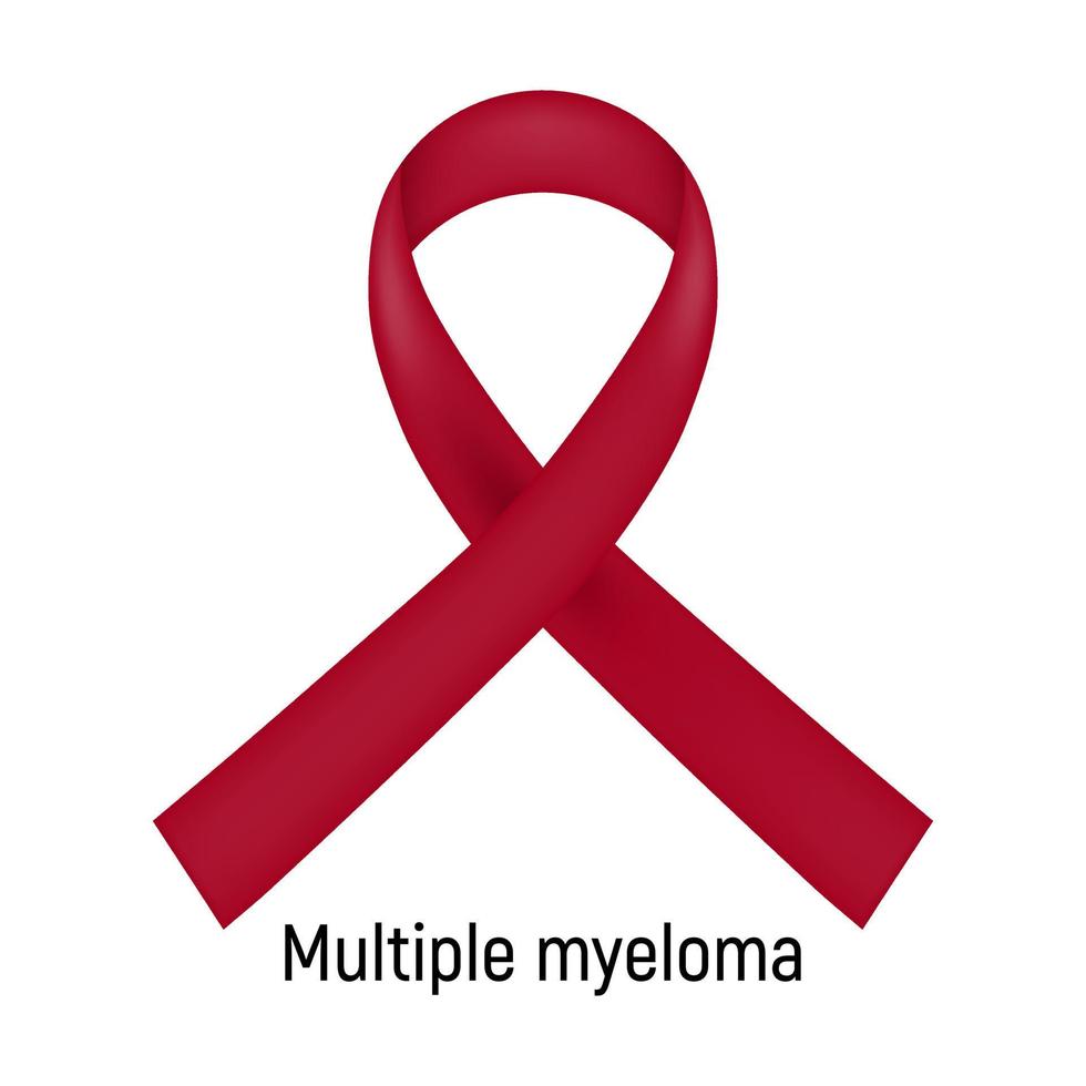 Cancer Ribbon. Multiple myeloma. Vector illustration.