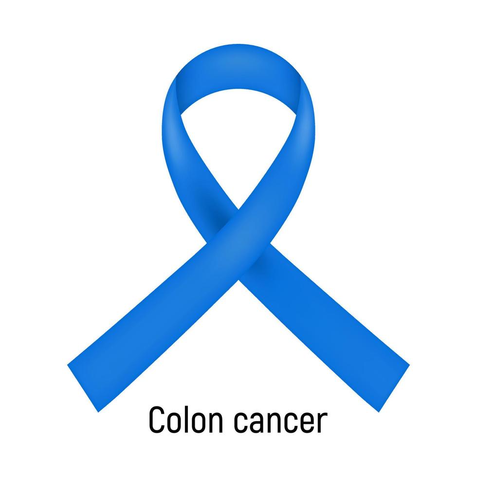 Cancer Ribbon. Colon cancer. Vector illustration.