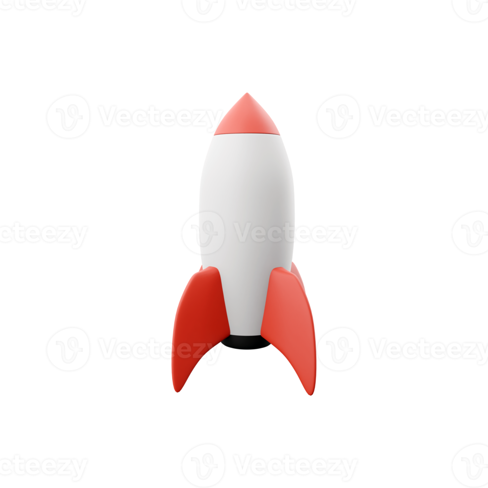 3d rocket space ship launch background. Cartoon rocketship spaceship icon. 3d render Shuttle creative icon png