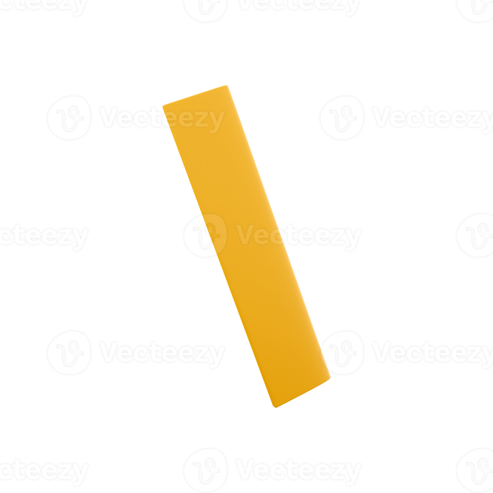 3D render ruler For web presentation of graphic assets or others. 3D rendering ruler icon png