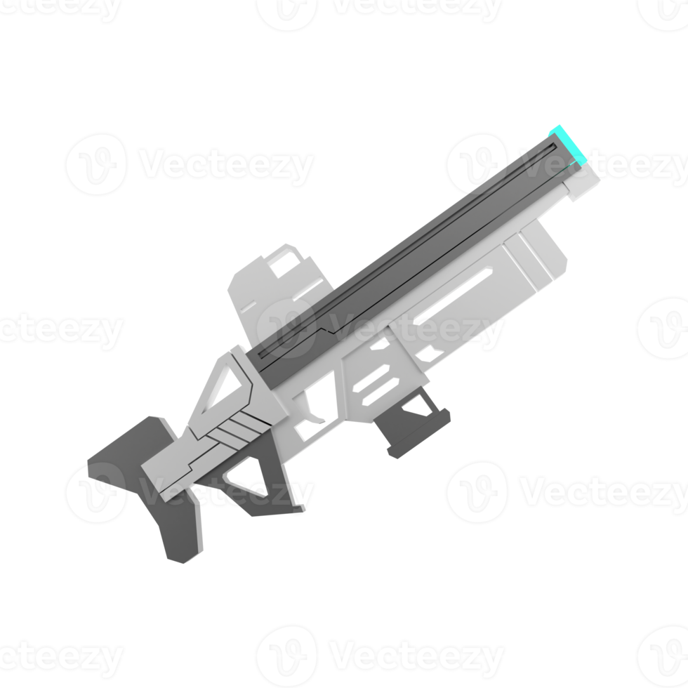 3d le rendu espace blaster, laser pistolet, futuriste extraterrestre arme faible poly icône. 3d rendre dessin animé futur bras, lazer et plasma pistolet icône. png