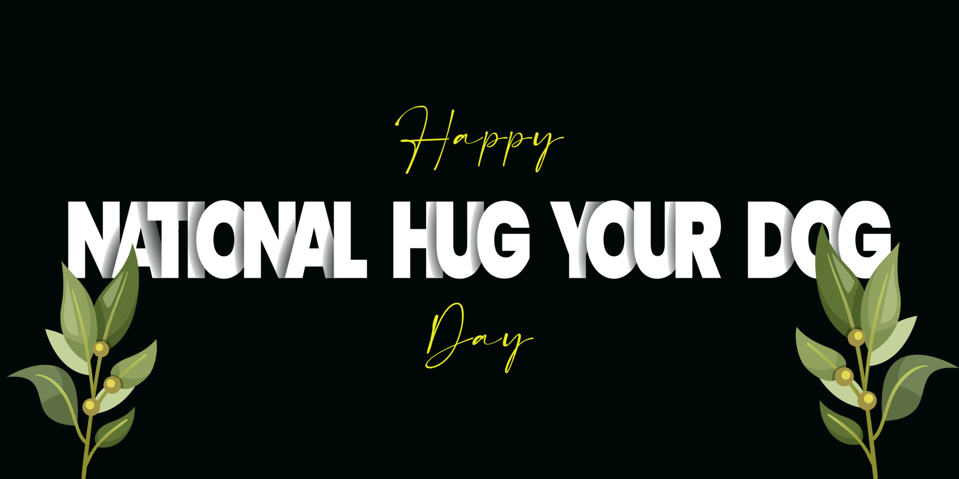 National Hug Your Dog Day vector illustration April 10 USA Holiday