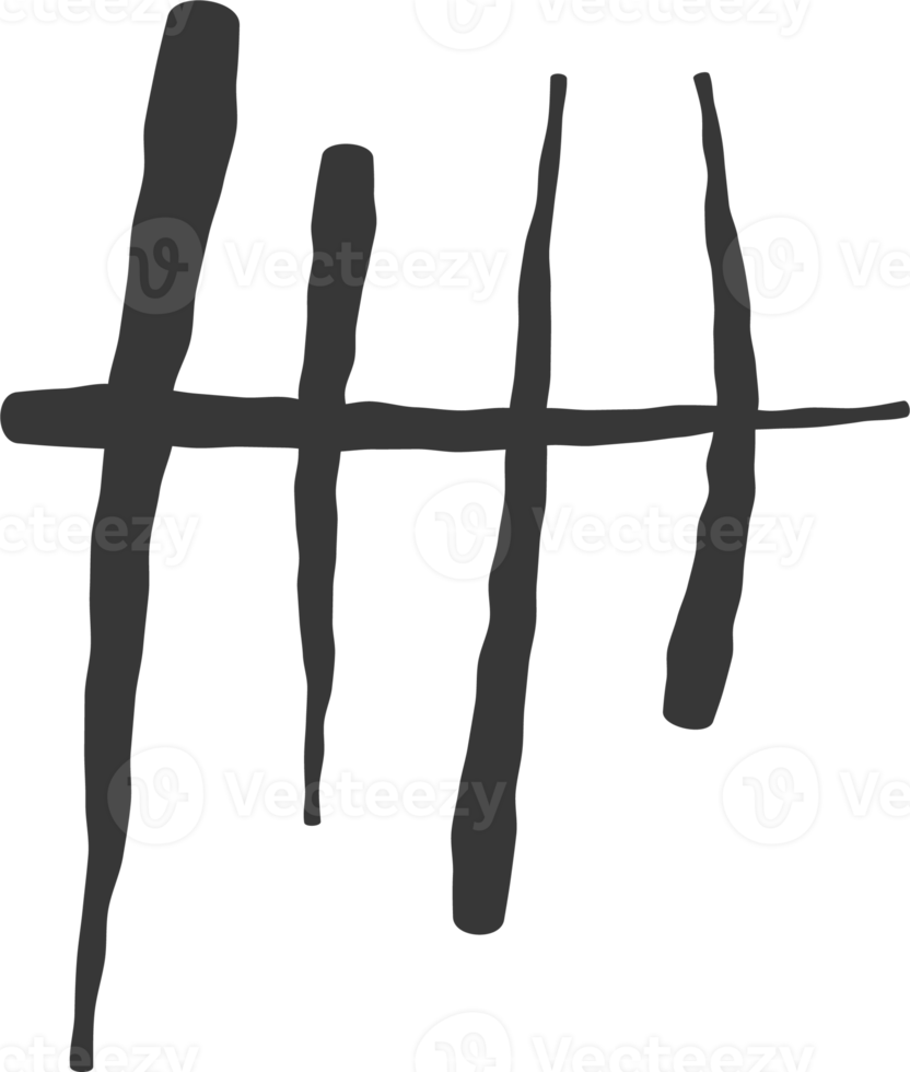 tally merken. tellen teken Aan de muren van de gevangenis. inkepingen voor markering de dagen png