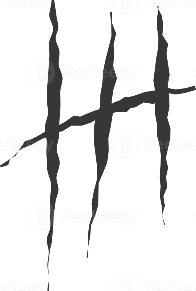 Tally marks. Counting sign on the walls of the prison. Notches for marking the days png