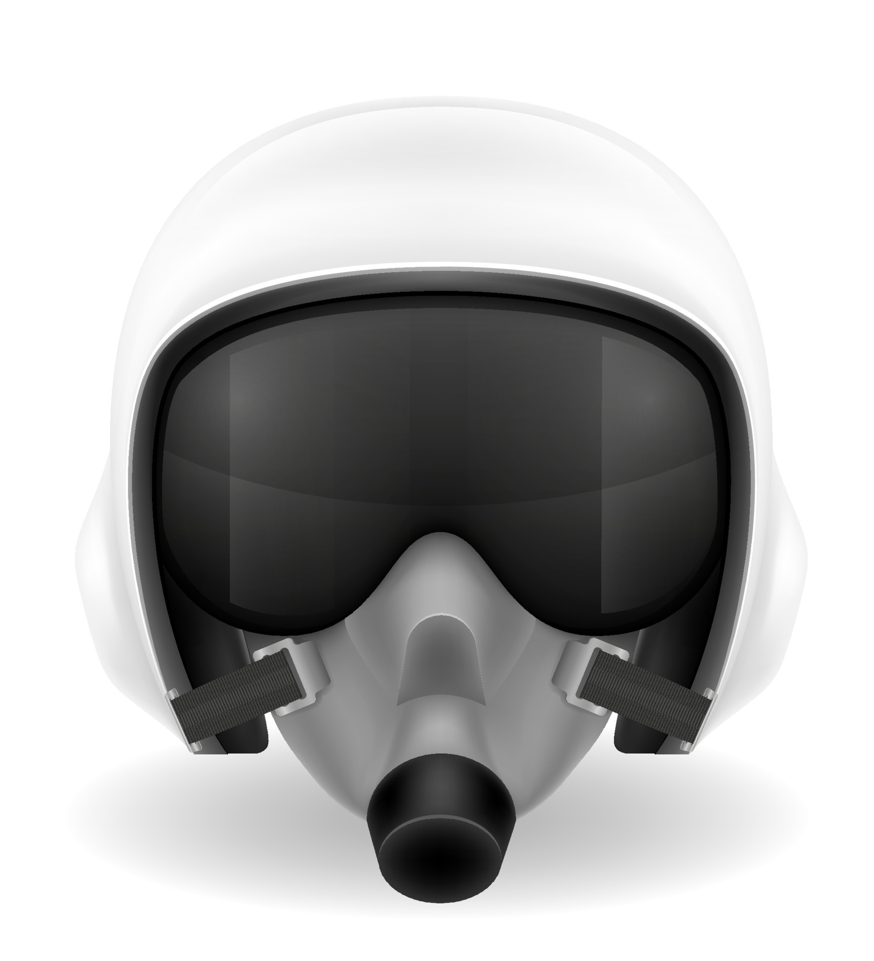 modern pilot helmet for a fighter or combat helicopter vector
