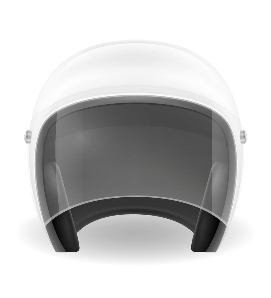 antiguo motociclista casco para conducción un moto vector ilustración aislado en blanco antecedentes
