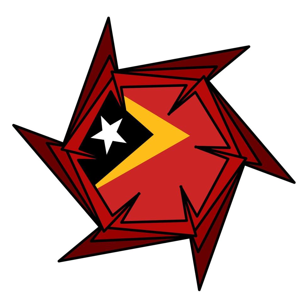 East Timor flag icon, illustration of national flag design with elegance concept vector